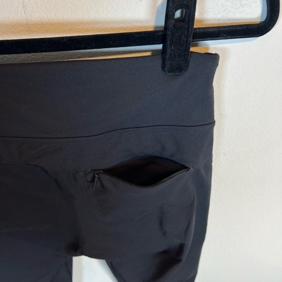 Athleta Womens Mid Rise Flat Iron Tux Leggings Black Moto Zip Pockets Stretch XS - Picture 9 of 11